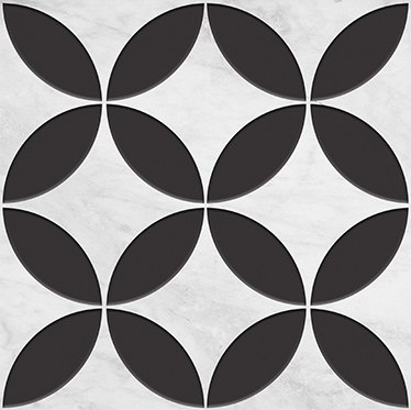 Covor de vinil pentru baie cu motive florale hidraulice - TenStickers