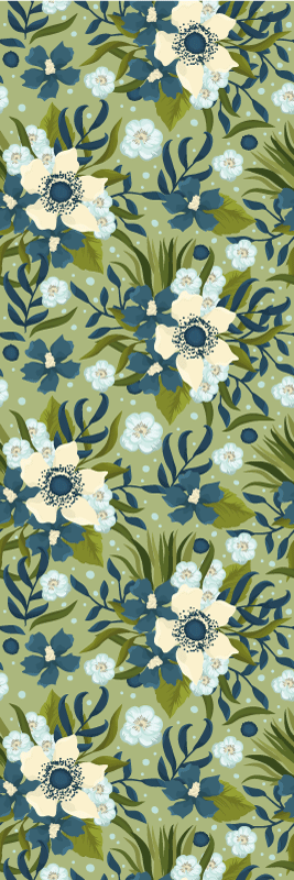 Covor vinil flori și plante model natural floral - TenStickers
