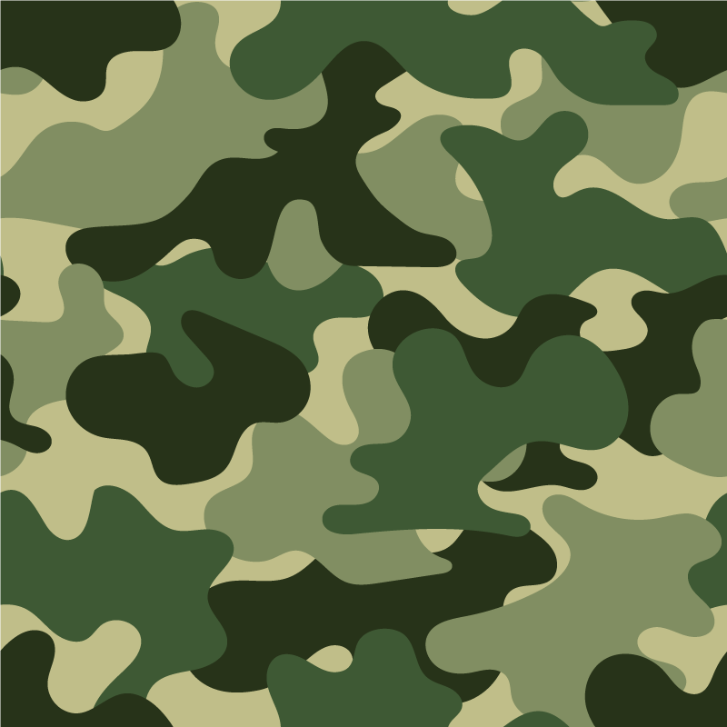 Covor vinil flori și plante imprimeu camuflaj - TenStickers