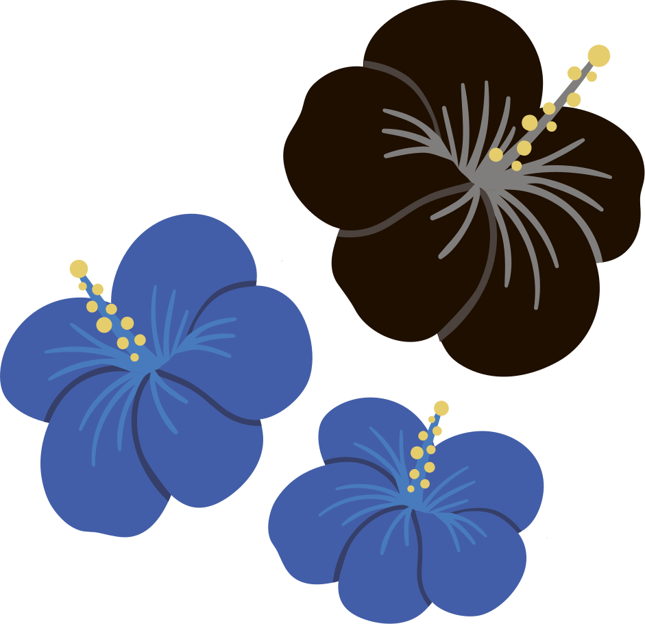 Covor vinil flori și plante aranjament floral hibiscus - TenStickers