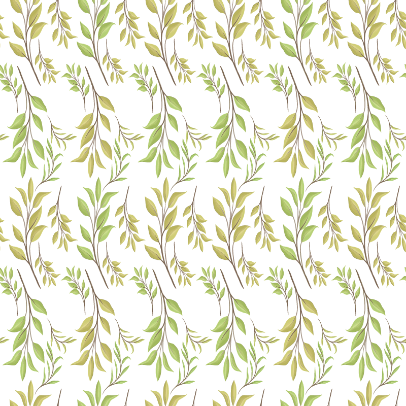 Covor vinil flori și plante motiv verde luxuriant - TenStickers