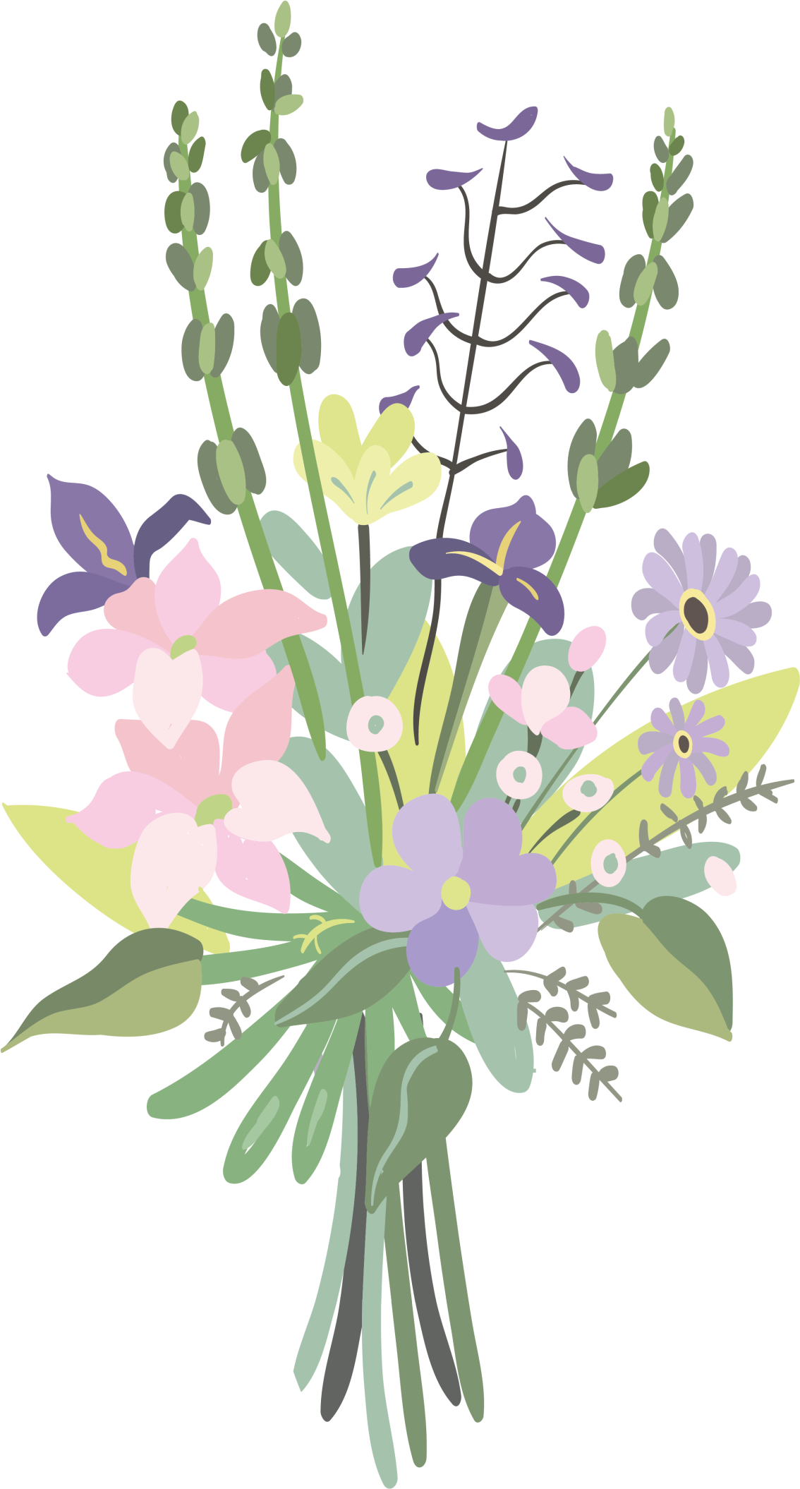 Covor vinil flori și plante buchet floral colorat - TenStickers