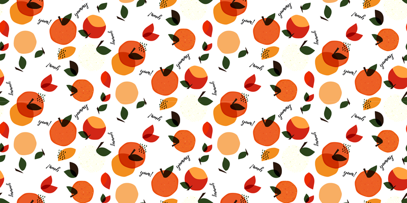 Covor vinil flori și plante aranjament inspirat din fructe - TenStickers