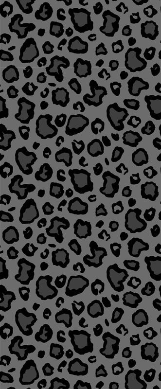 Covor vinil print animalier leopard gri închis și negru - TenStickers