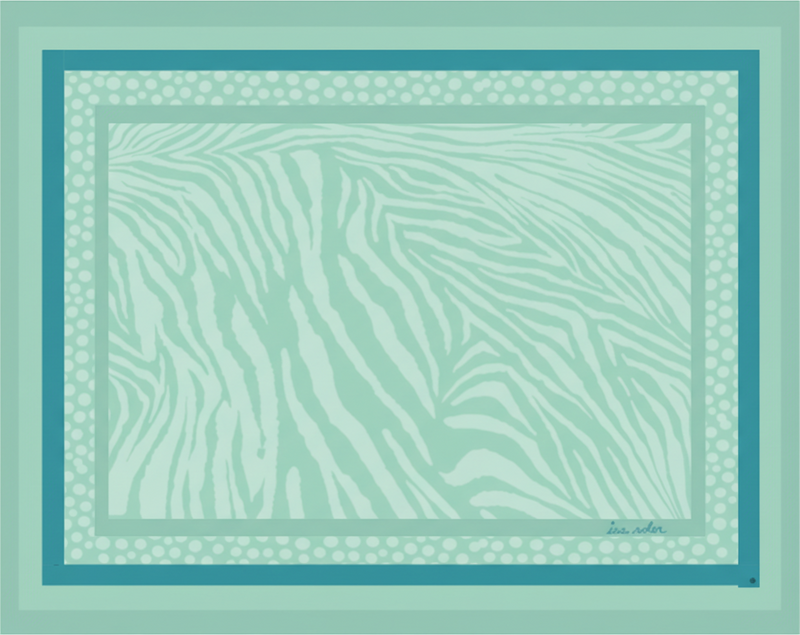 Covor de vinil hol model dungi zebra menta - TenStickers