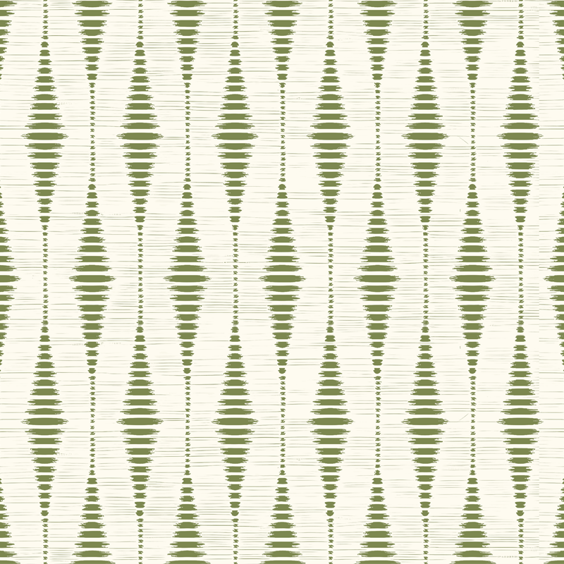 Covor de vinil geometric verde mușchi ikat - TenStickers