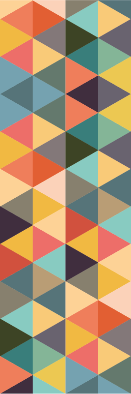 Covor de vinil geometric cu modele geometrice multicolore - TenStickers