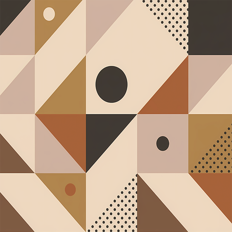 Covor de vinil geometric în nuanțe de maro - TenStickers