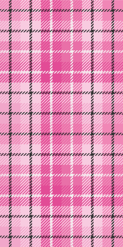 Covor de vinil geometric tartan roz și negru - TenStickers