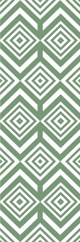 Covor de vinil geometric romburi verzi - TenStickers
