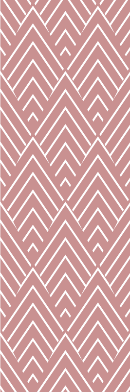 Covor de vinil geometric romburi și hexagoane roșii - TenStickers