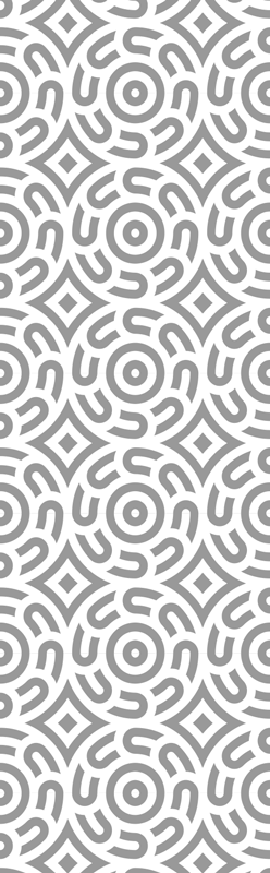 Covor de vinil geometric cu model alb și cercuri - TenStickers