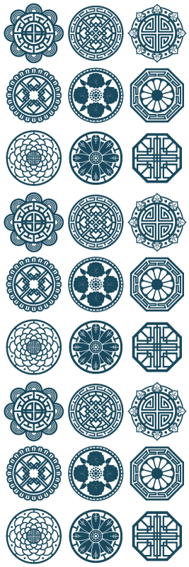 Covor de vinil geometric forme coreene - TenStickers