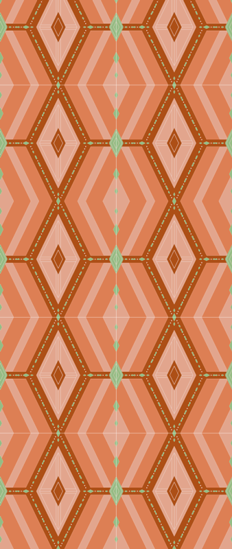 Covor de vinil geometric nuanțe geometrice de toamnă - TenStickers