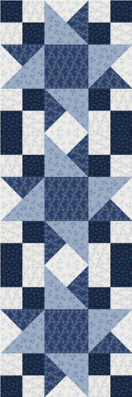 Covor de vinil geometric design triunghiuri stelare albastre - TenStickers
