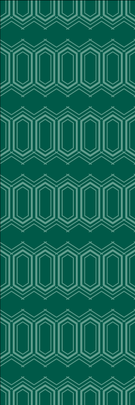 Covor de vinil geometric cu model cercuri verzi - TenStickers