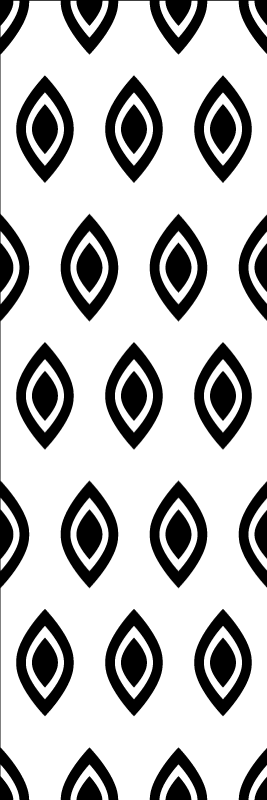 Covor de vinil geometric cu forme alb-negru - TenStickers