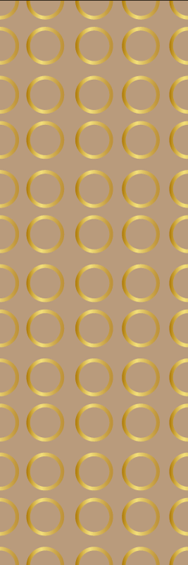 Covor de vinil geometric cu cercuri aurii - TenStickers