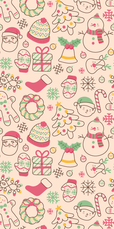 Covor vinil crăciun lumini de sărbătoare - TenStickers