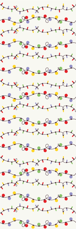 Covor vinil crăciun lumini colorate de sărbătoare - TenStickers