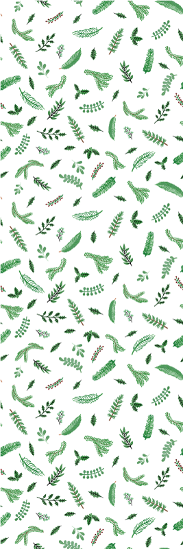 Covor vinil crăciun cu model de frunze decorativ - TenStickers