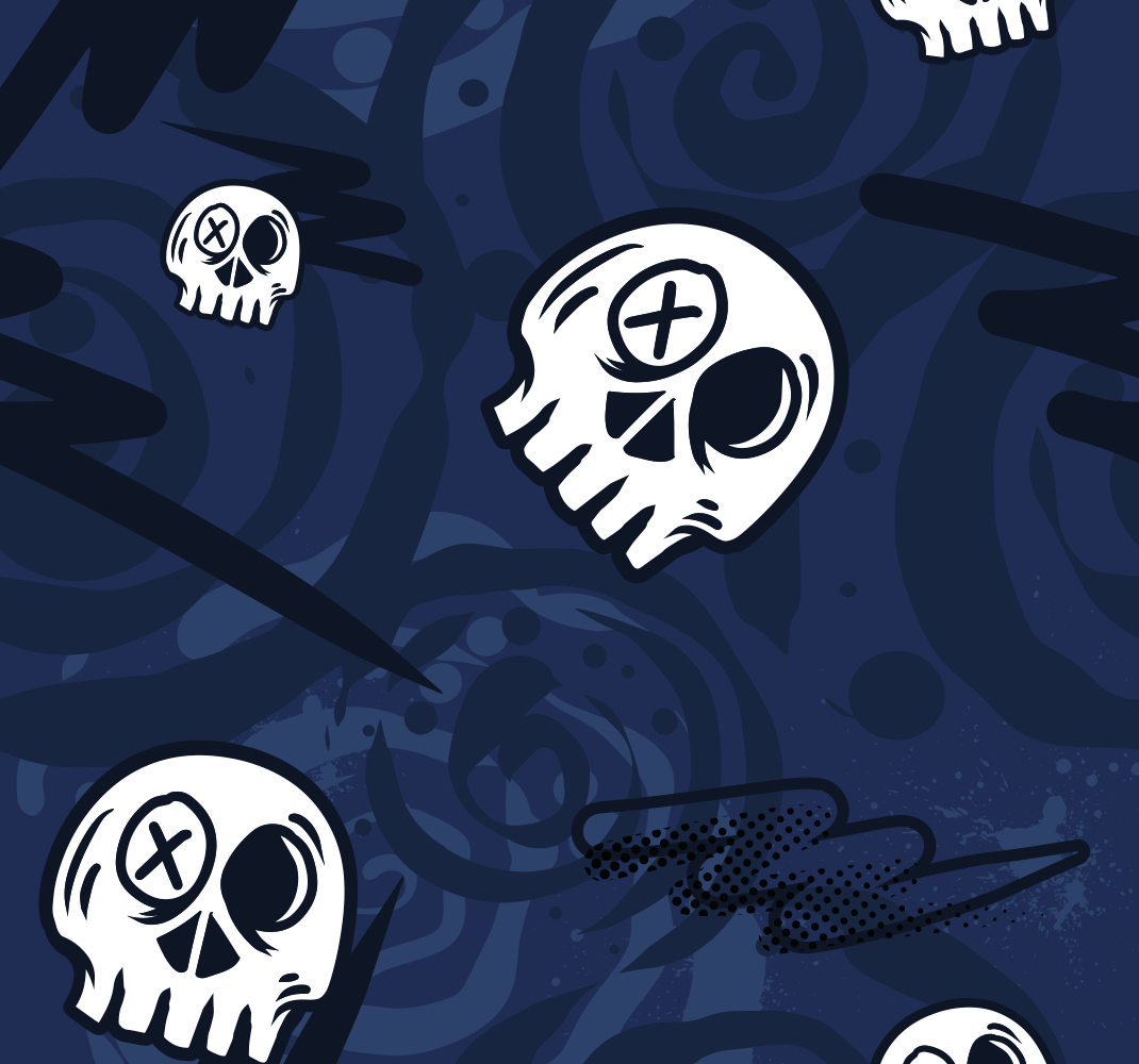 Covor vinil dormitor cranii graffiti - TenStickers