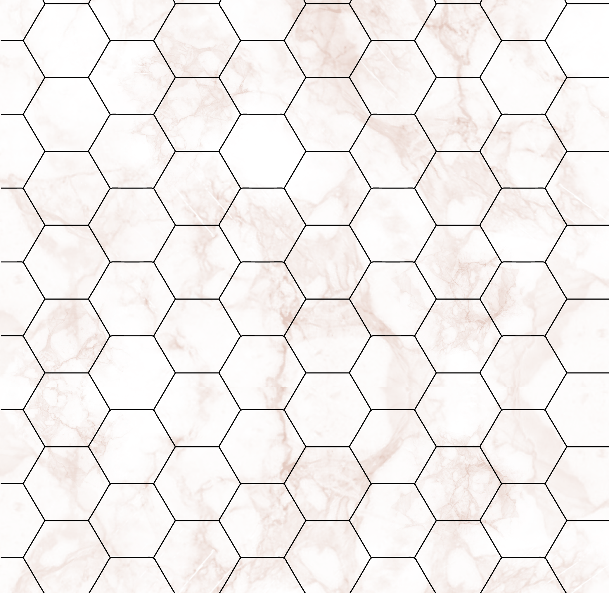Covor vinil dormitor plăci hexagonale marmură - TenStickers