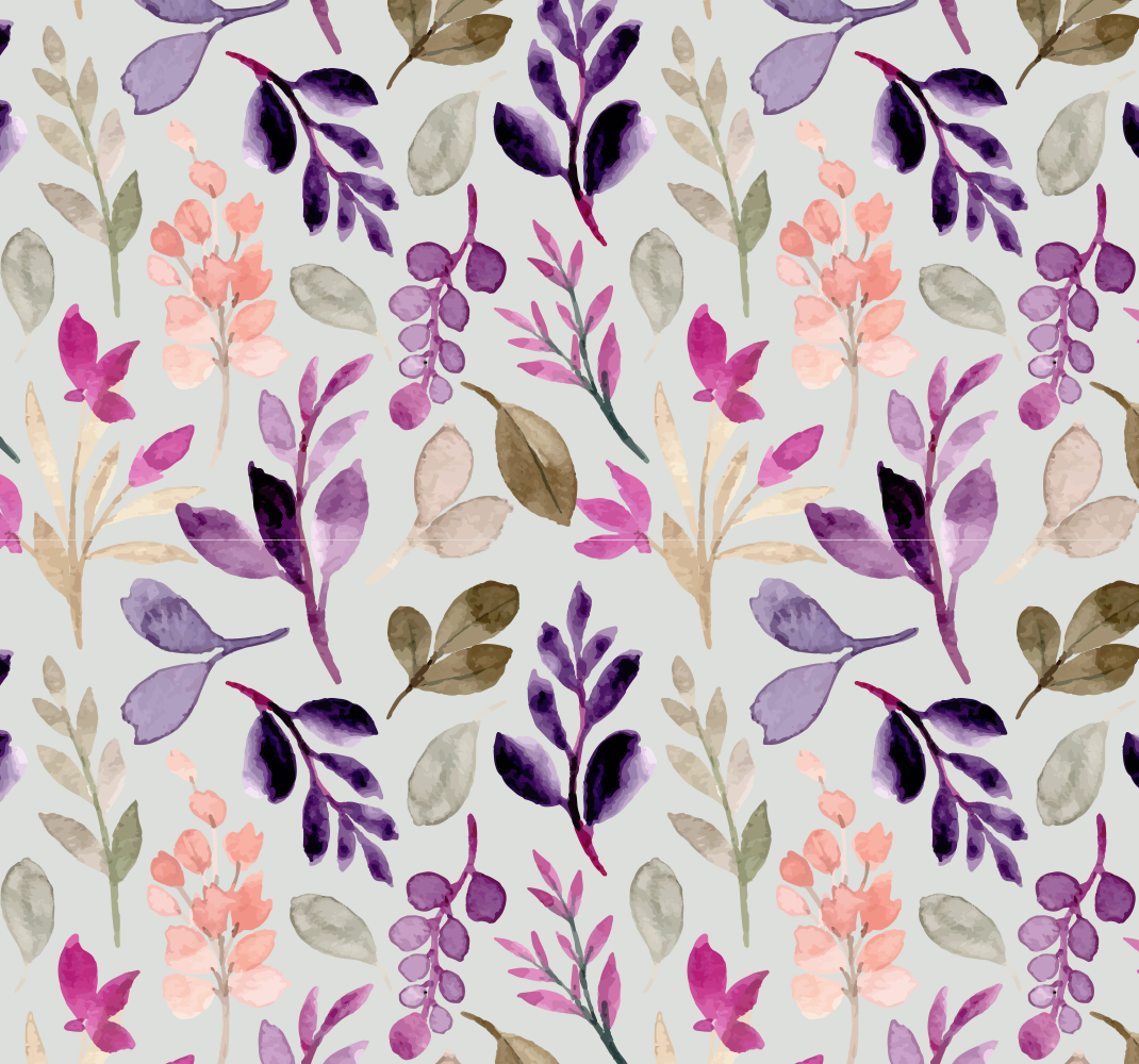Covor vinil dormitor culori florale delicate - TenStickers
