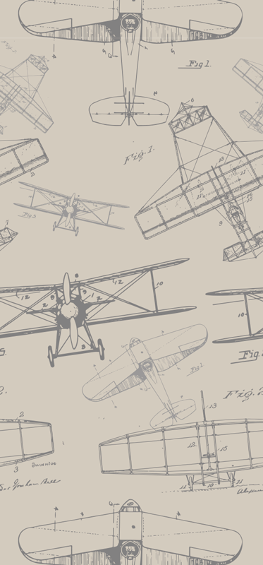 Covor vinil dormitor model plane vintage - TenStickers