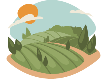 Covor vinil cu aspect de natura ilustrație de câmpuri - TenStickers