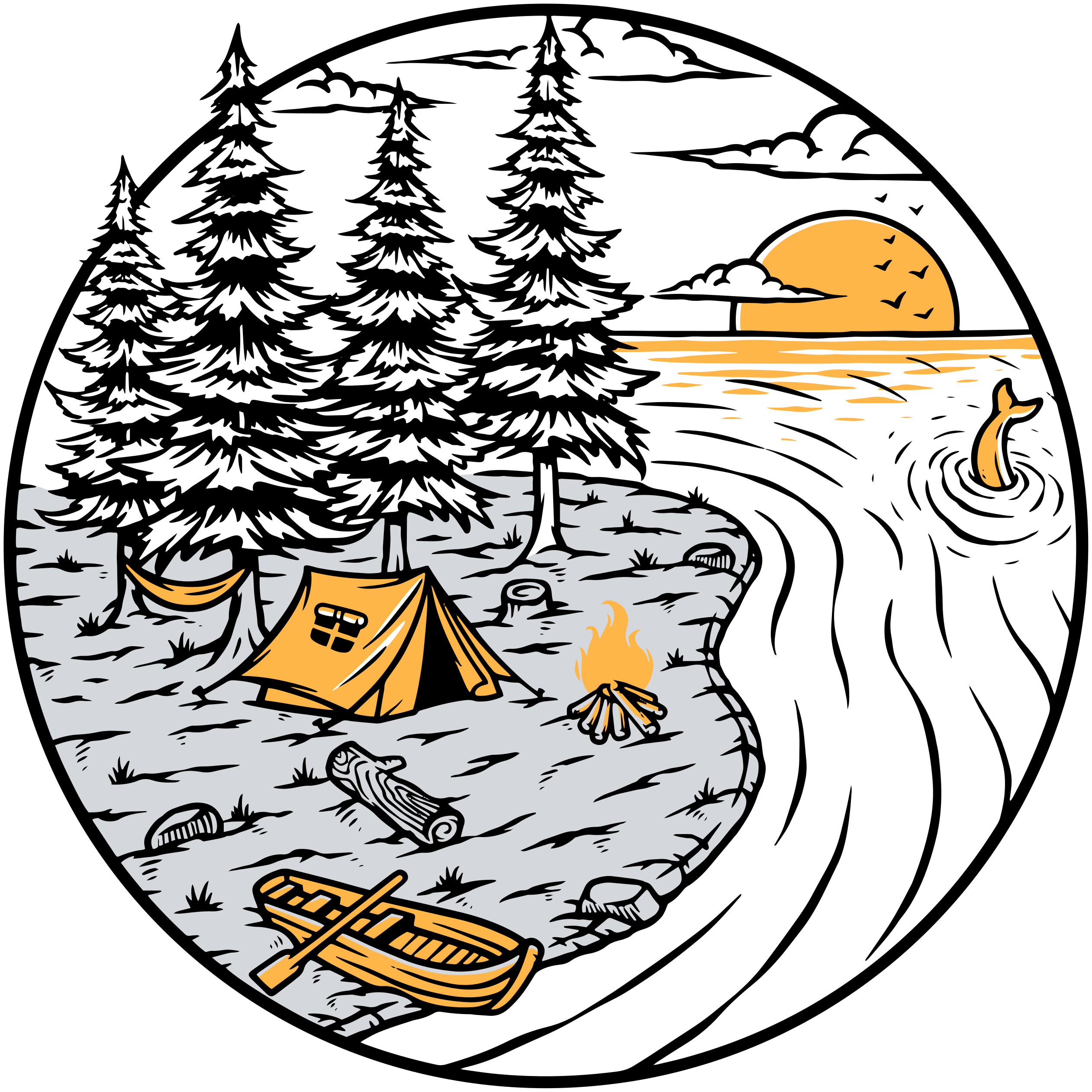 Covor vinil cu aspect de natura insigna peisaj galben - TenStickers