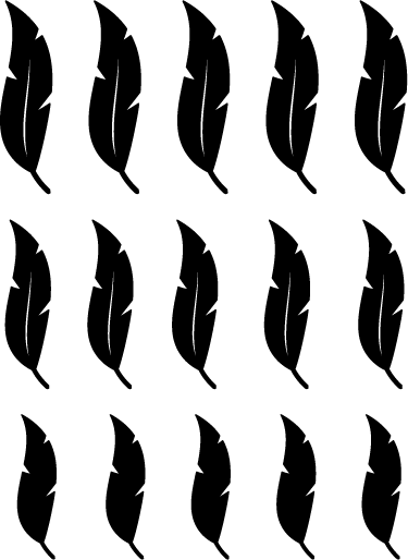 Covor vinil cu aspect de natura modele pene plutitoare - TenStickers