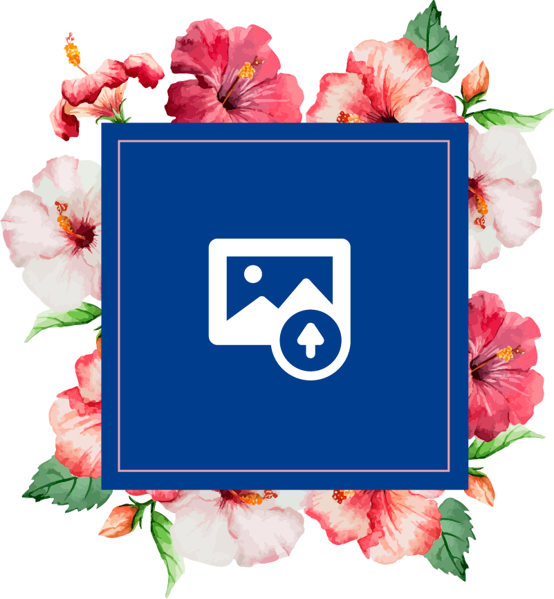 Covor vinil cu aspect de natura design floral hibiscus - TenStickers