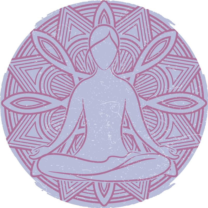Covor vinil cu aspect de natura figura mandala meditativă - TenStickers