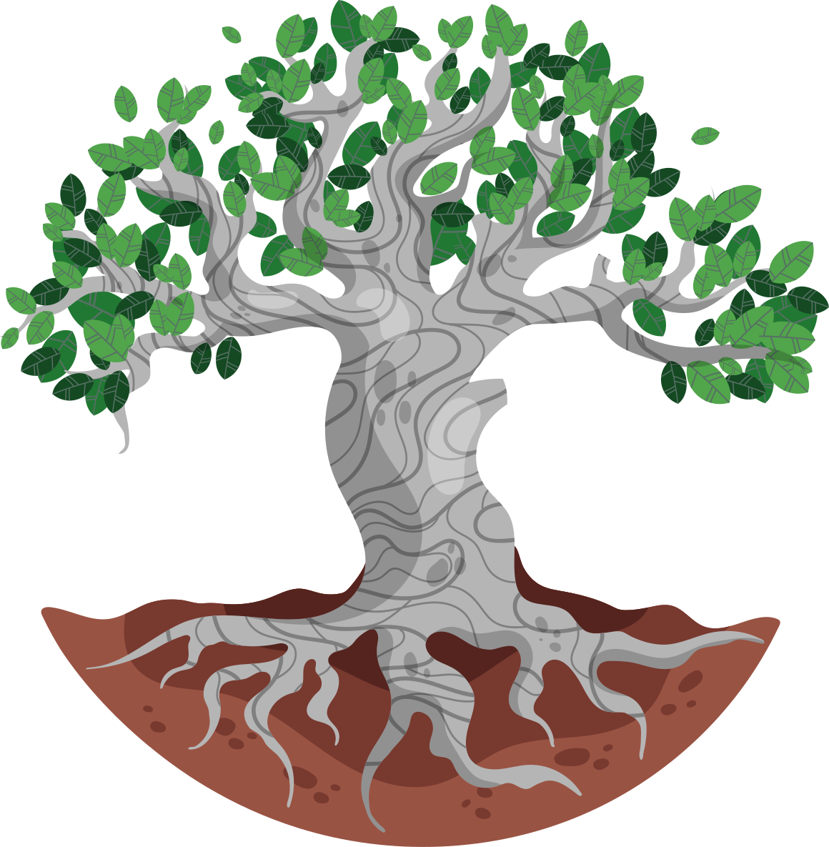 Covor vinil cu aspect de natura rădăcini de copac stilizate - TenStickers