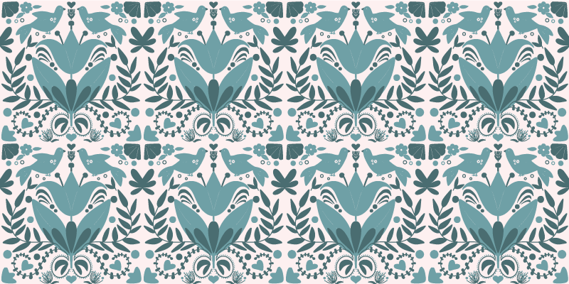 Covor vinil cu aspect de natura concept imprimeu floral - TenStickers