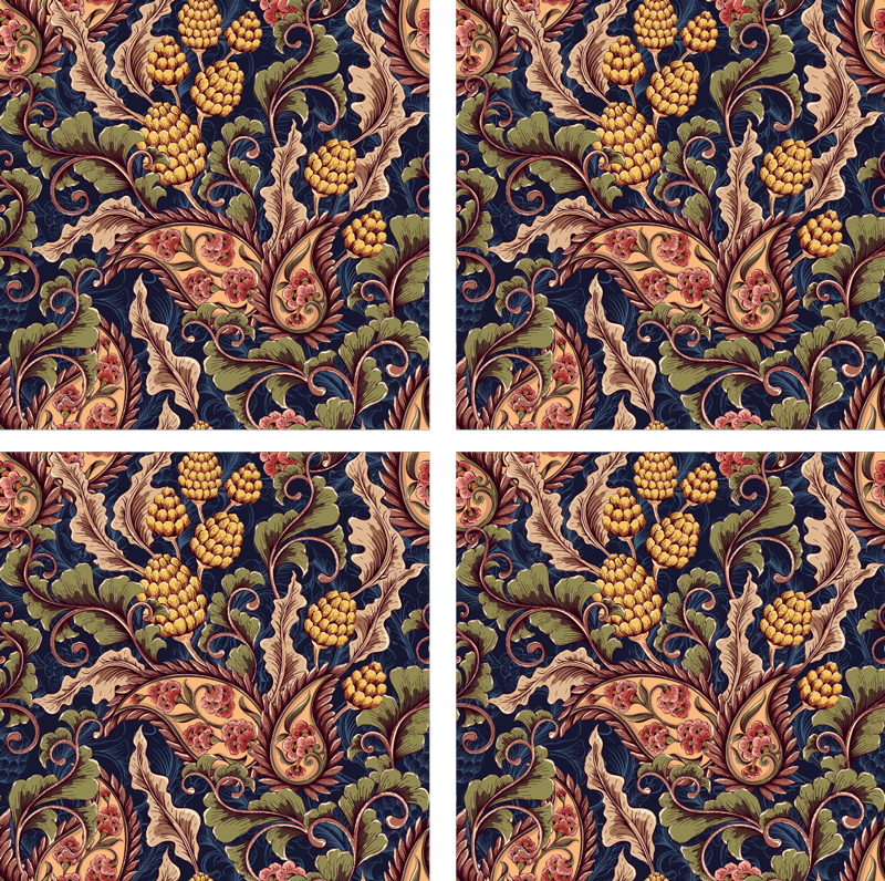 Covor vinil cu aspect de natura motiv floral - TenStickers