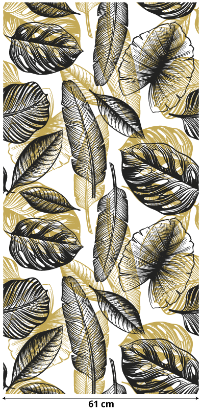 Covor vinil flori și plante plante tropicale elegante - TenStickers