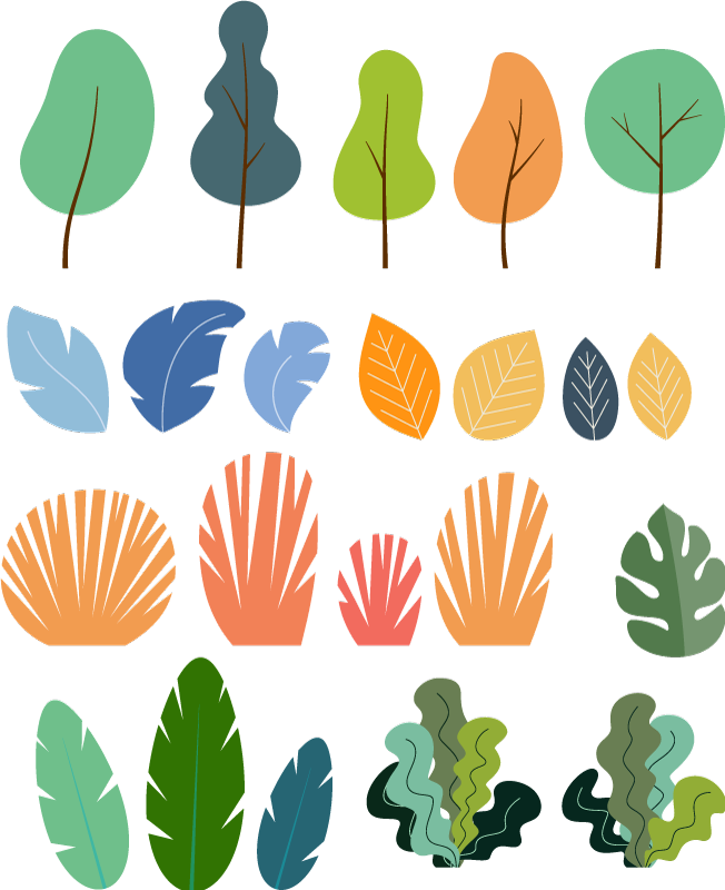Covor vinil flori și plante pachet frunze tropicale - TenStickers
