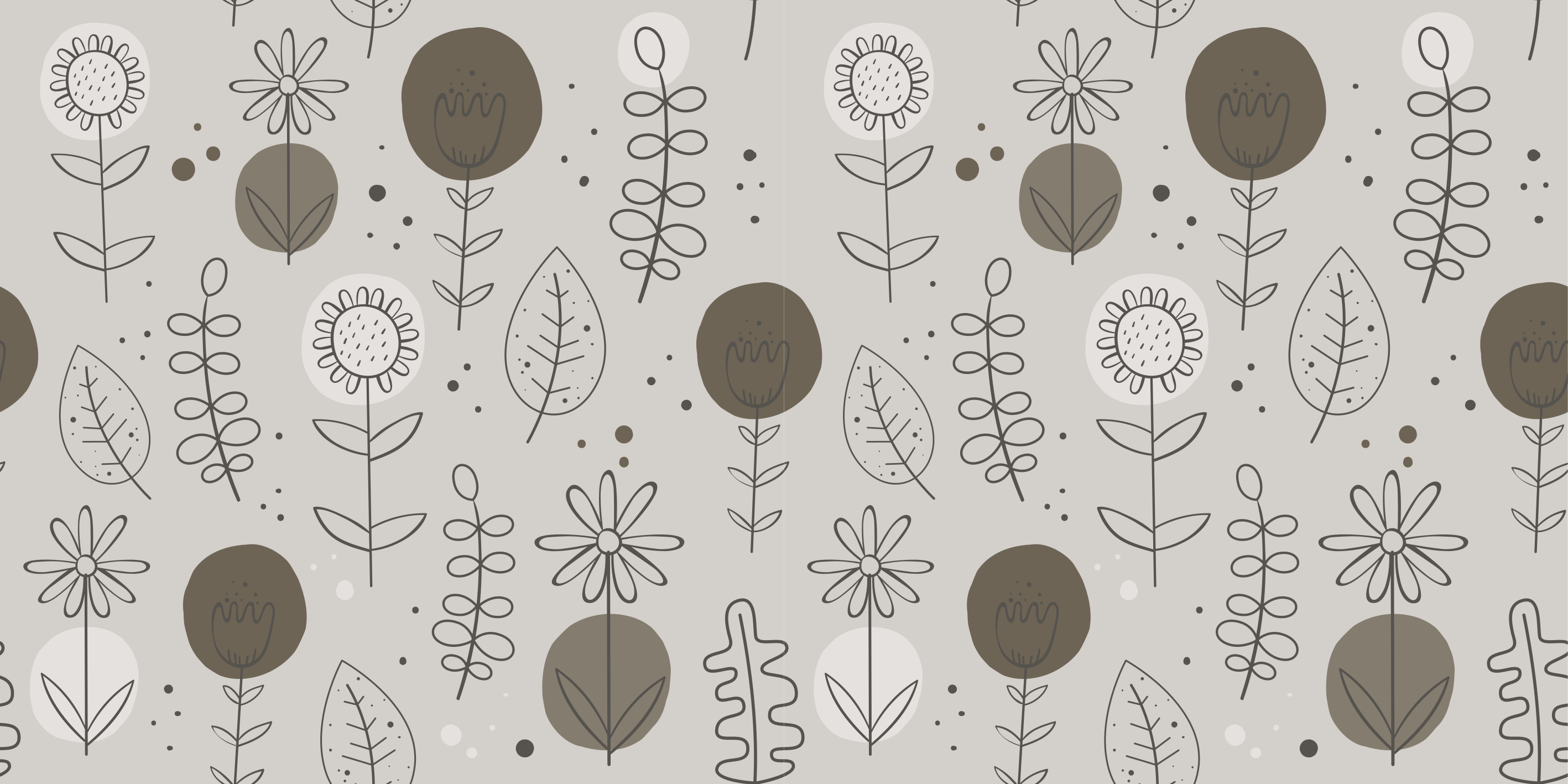 Covor vinil flori și plante model culori naturale - TenStickers