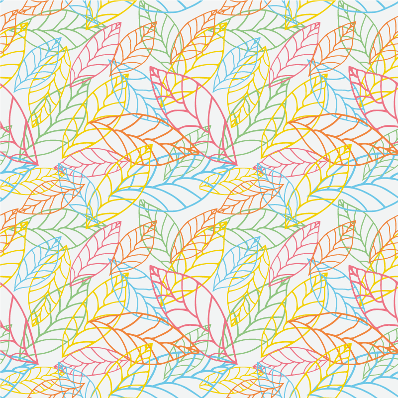 Covor vinil flori și plante design neon colorat - TenStickers