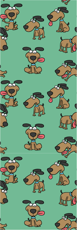 Covor vinil dormitor stil desen animat cu câini amuzanți - TenStickers