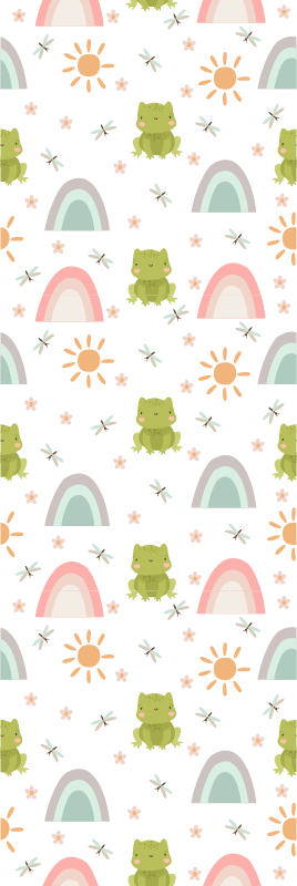 Covor vinil dormitor design simpatic broască tropicală - TenStickers