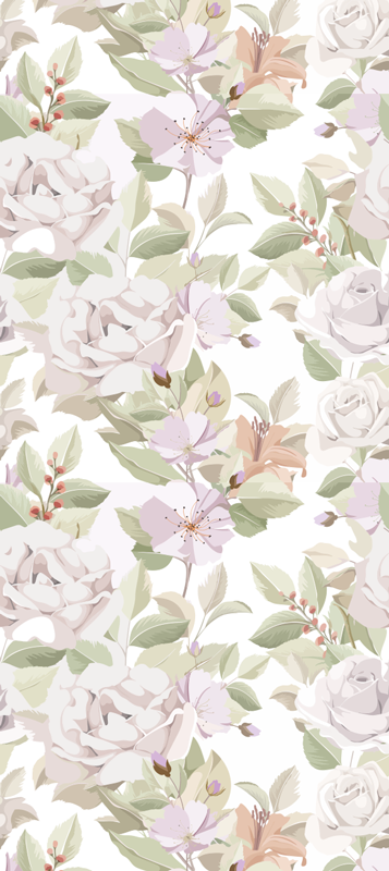Covor vinil dormitor model floral elegant - TenStickers