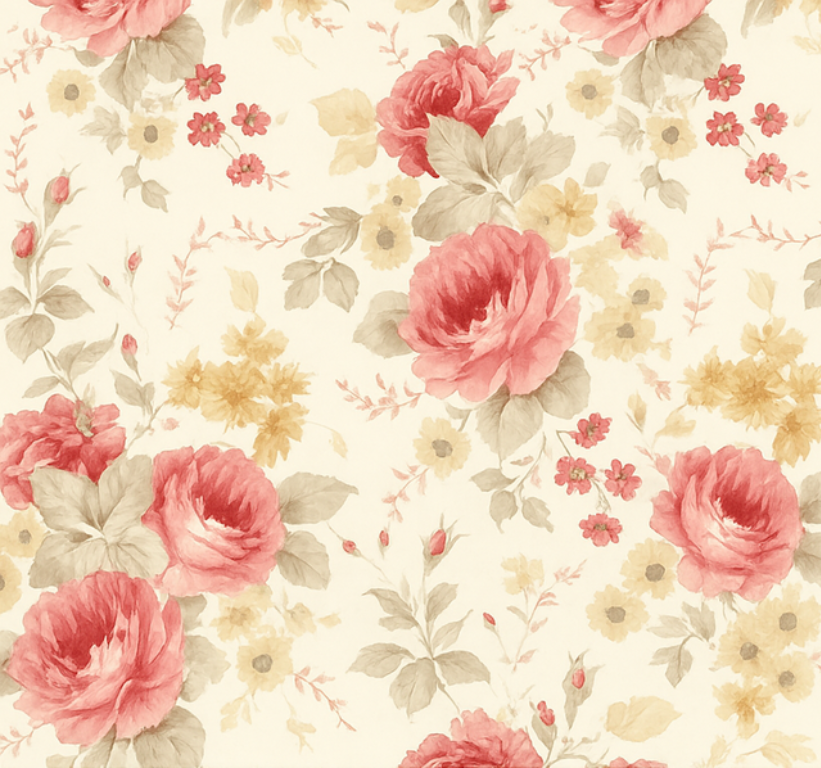Covor vinil dormitor design floral romantic - TenStickers