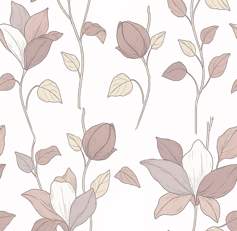Covor vinil dormitor flori roz - TenStickers