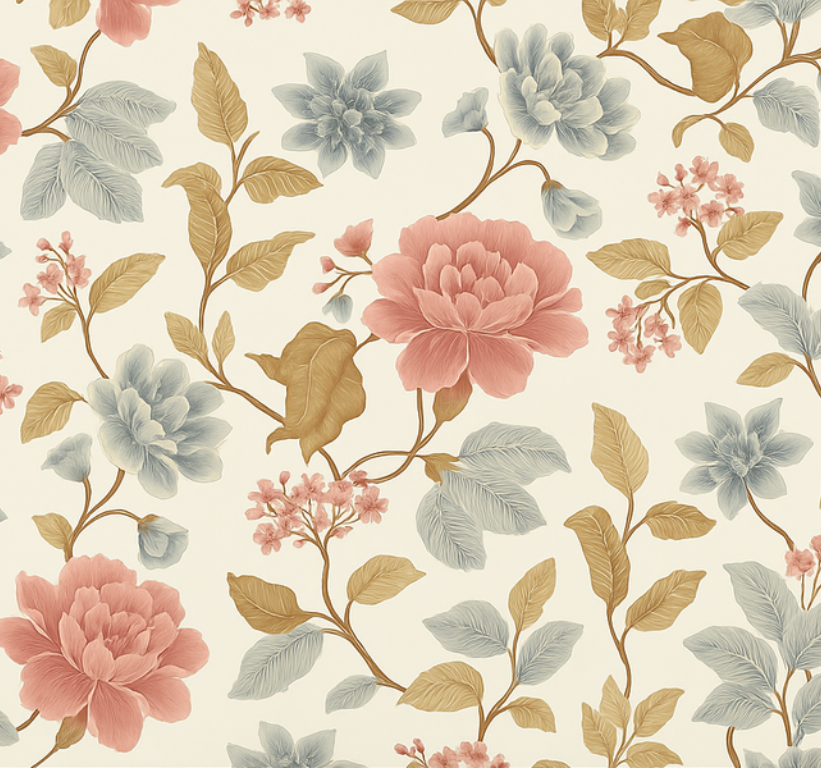 Covor vinil dormitor flori romantice - TenStickers