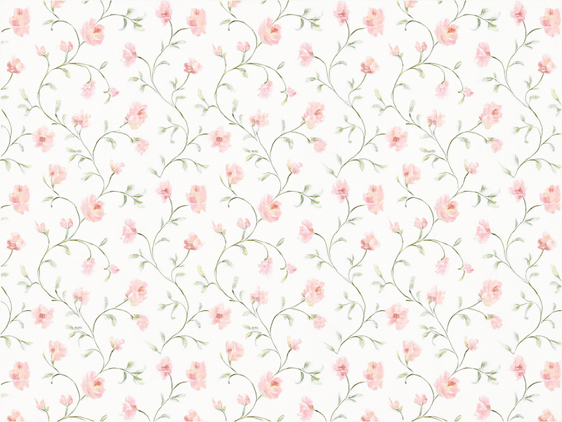 Covor vinil dormitor flori roz botanice - TenStickers