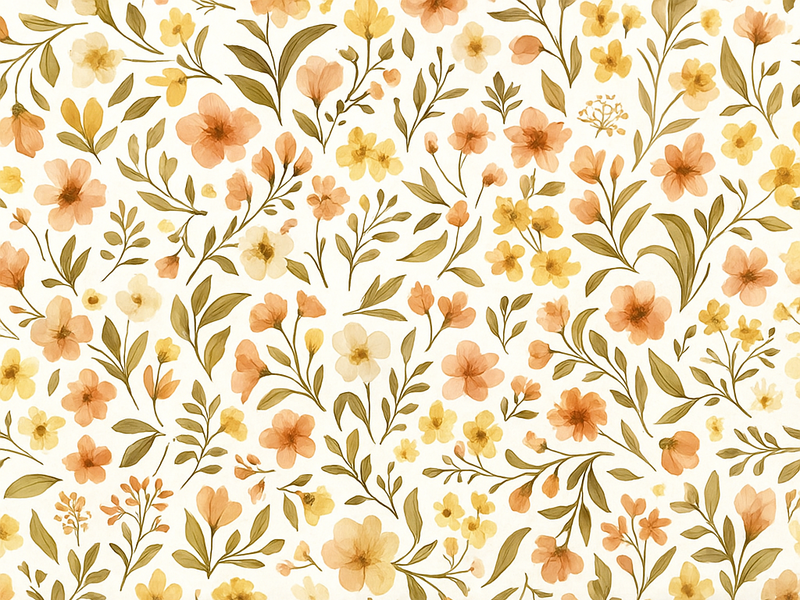 Covor vinil dormitor flori vintage florale - TenStickers
