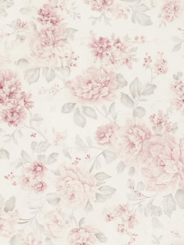 Covor vinil dormitor design floral vintage roz - TenStickers